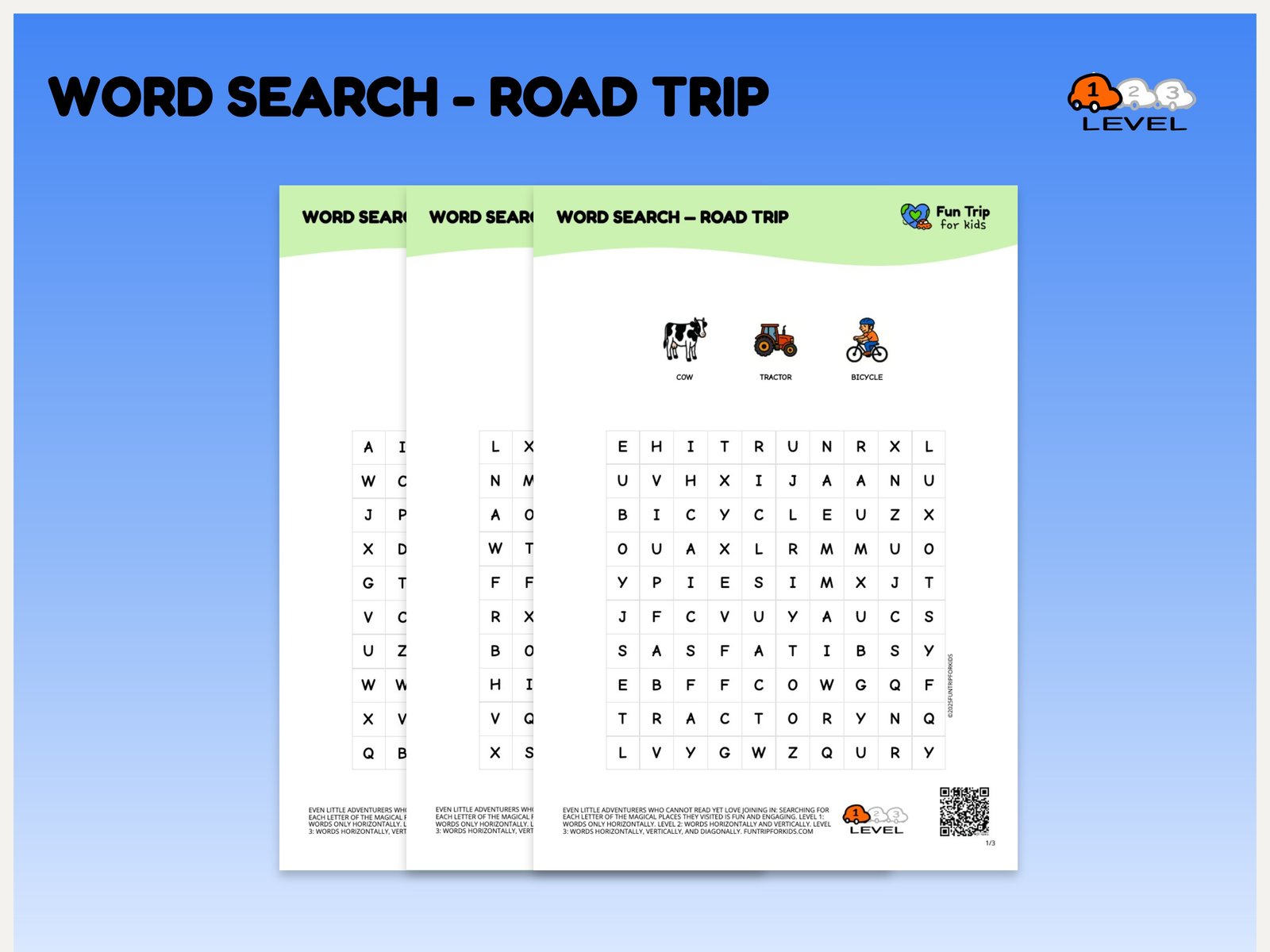 Word Search — road (EN) level 1