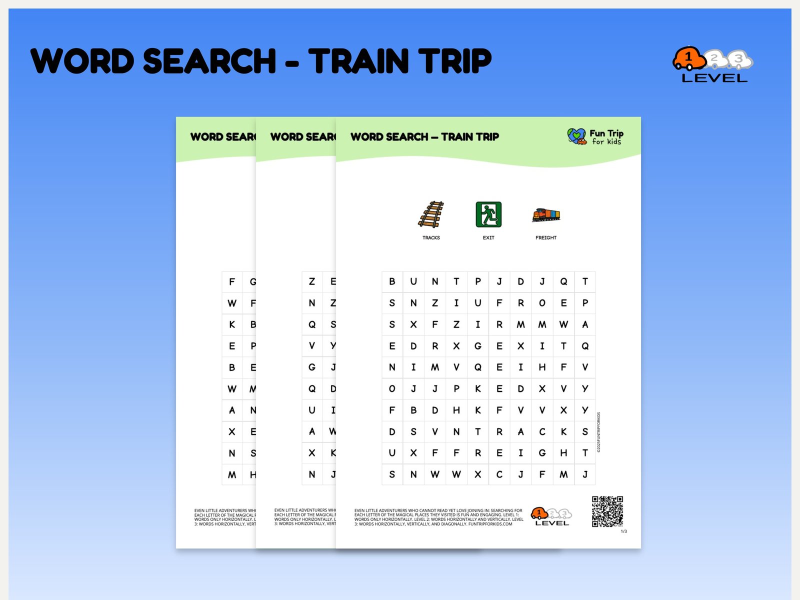 Word Search — train (EN) level 1