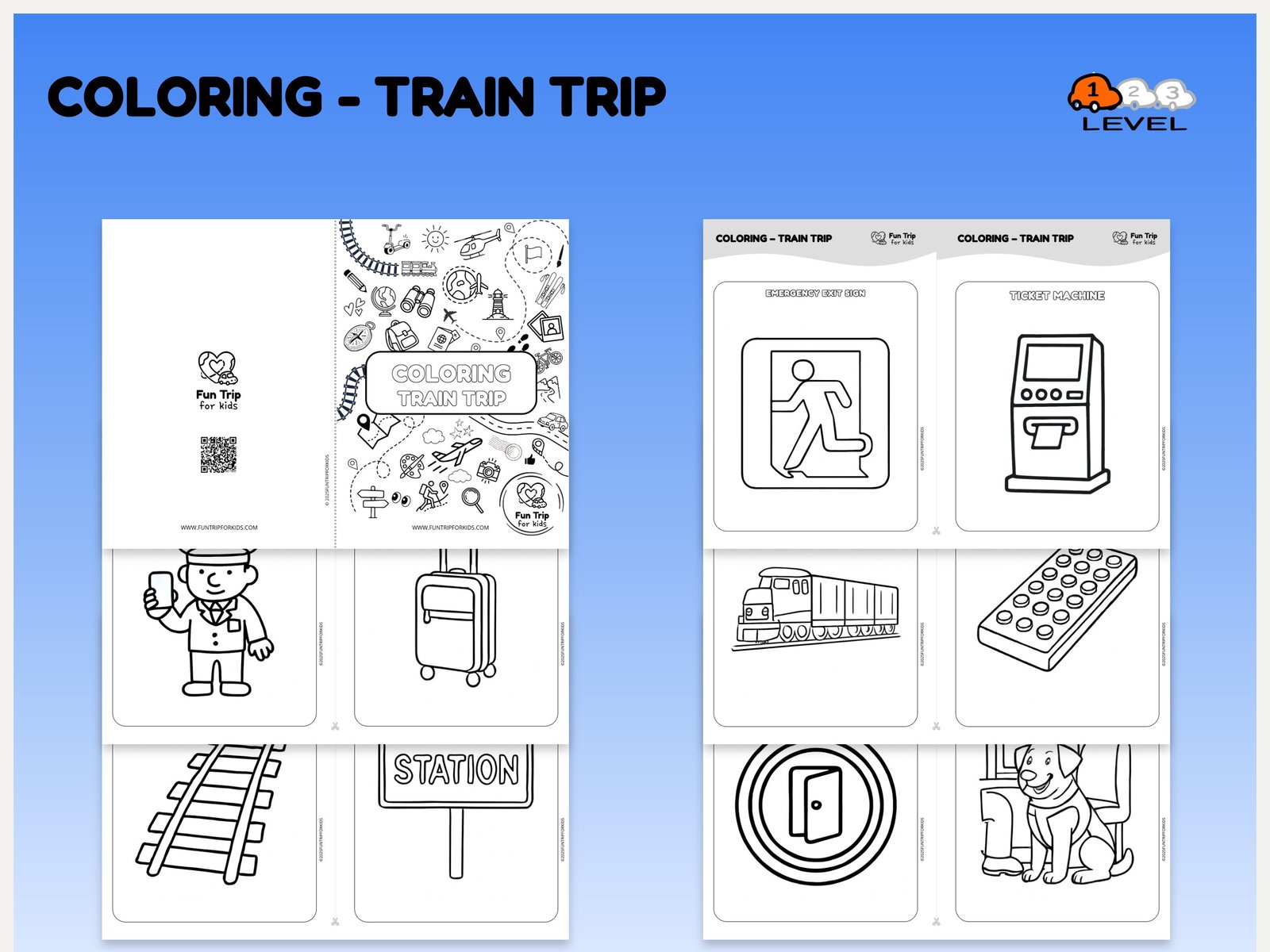 Coloring — train (EN) level 1