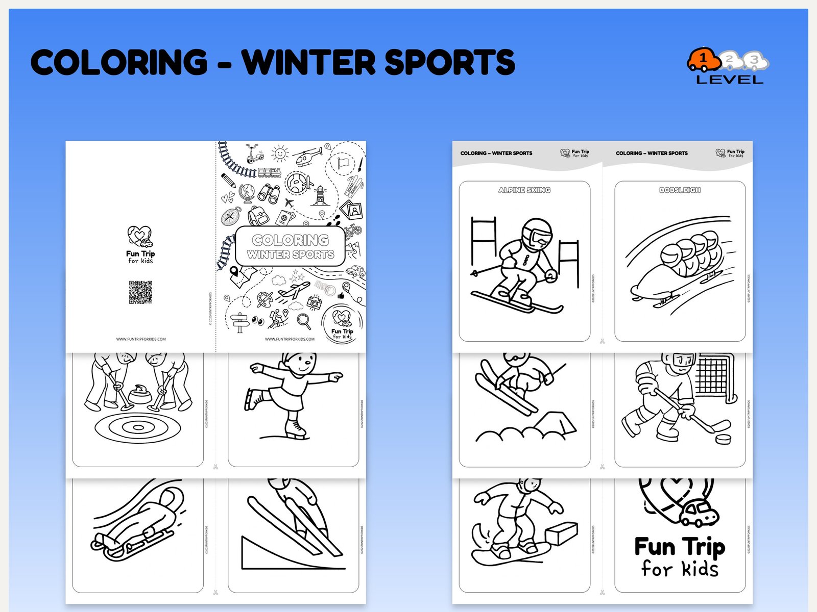 Coloring — winter (EN) level 1